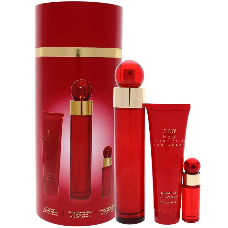 Estuche 360 Red Perry Ellis Deluxe Set - 100ml - Eau De Parfum - Mujer