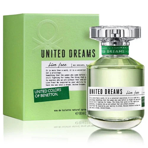 Perfume Benetton Live Free United Dreams - Mujer - 80ml - Eau De Toilette