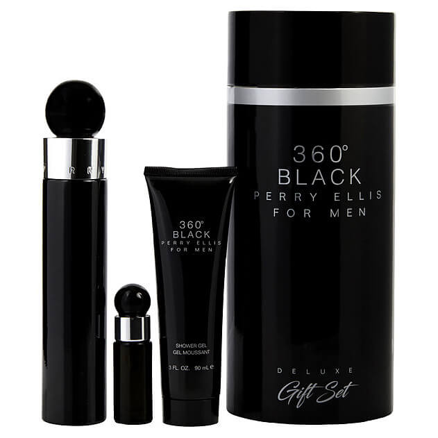 Estuche 360 Black For Men Set Perry Ellis - 100ml - Eau De Toilette - Hombre