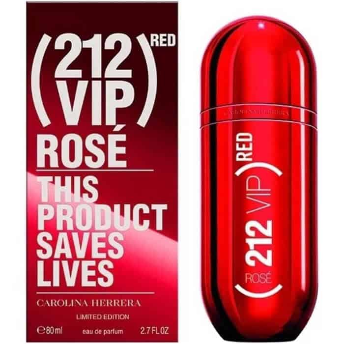 Perfume 212 Vip Rose Red Carolina Herrera Para Mujer 80 ml