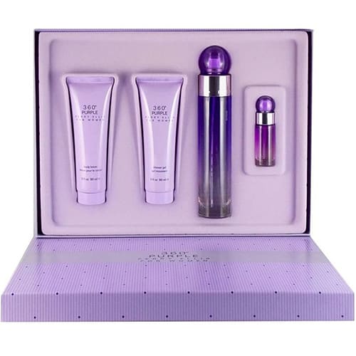 Estuche 360 Purple For Women Set Perry Ellis - 100ml - Eau De Parfum - Mujer